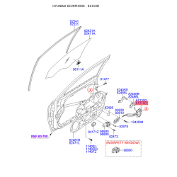 Електропривід замка двері лівий 81310-2H030 Mobis