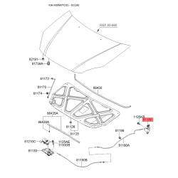 Ручка троса капота и ее крепление 81180-1G000 Mobis