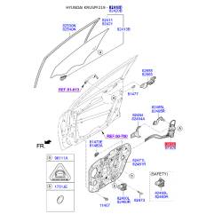 Замок дверей лівий 81310-F2030 Mobis