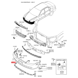 Облицовка / защитная накладка, буфер 86515-2G000 Mobis