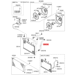 Шланг радиатора нижний 25412-1G000 Mobis