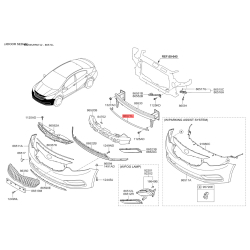 Усилитель бампера нижний 86571-A7000 Mobis