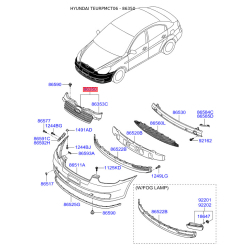 Решітка радіатора 86360-1E011 Mobis