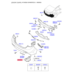 Кронштейн, буфер 86690-3X700 Mobis