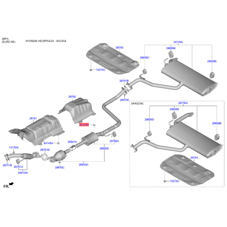 Заглушка кузова 13198-06000B Mobis - 1319806000B - схема с каталога 84145A, HEURPG424 1319806000B