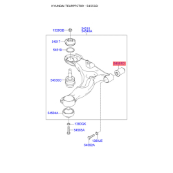 Сайлентблок важеля нижній 54551-25000 Mobis