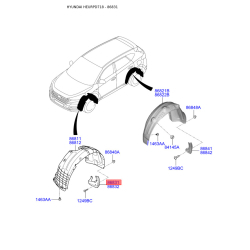 Брызговик передний левый 86831-D7000 Mobis