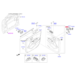 Ручка двери, внутреннее оснащение левая 82610-2W000SDH Mobis