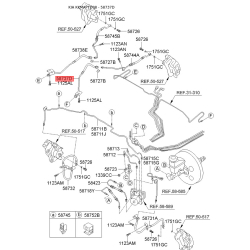 Шланг гальмівний задній лівий 58737-1M000 Mobis