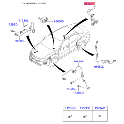 Датчик частоты вращения колеса (ABS) задний правый 59930-2T000 Mobis