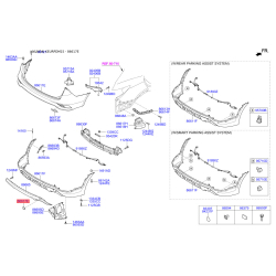 Заглушка бампера 86667-2W510 Mobis