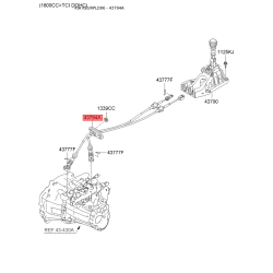 Трос, управління зчепленням 43794-2F400 Mobis