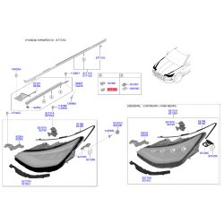 Зажим, молдинг / защитная накладка 87715-3S000 Mobis