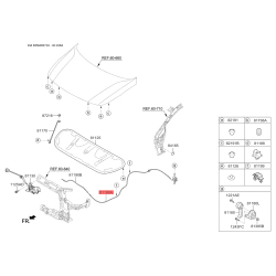 Тросик замка капота 81190-A7000 Mobis