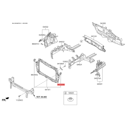 Кріплення фари ліве 64172-1W000 Mobis