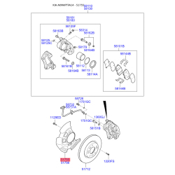Защита (пыльник, щит) поворотного кулака левая 51755-2T950 Mobis