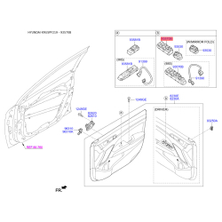 Блок кнопок стеклоподъёмника 93570-F21004X Mobis