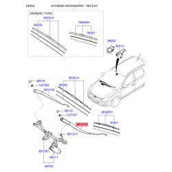 Важіль склоочисника 98321-2L000 Mobis