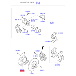 Захист (пильник, щит) поворотного кулака правий 51756-2T950 Mobis