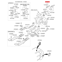 Шланг (патрубок) системы охлаждения 97312-1D000 Mobis