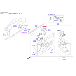 Блок кнопок стеклоподъёмника 93575-3X000RY Mobis