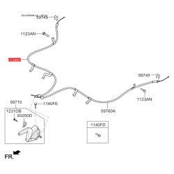 Трос стояночной тормозной системы правый 59770-A7300 Mobis