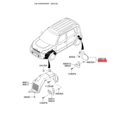 Обшивка (подкрылок), колесная ниша правая 86822-2K000 Mobis