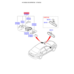 Зеркало наружное заднее левое 87610-3K410 Mobis