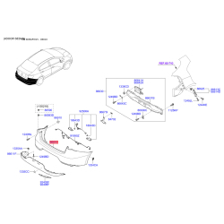 Бампер 86611-1W700 Mobis