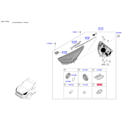 Регулировочный элемент, регулировка угла наклона фар 92130-C1000 Mobis