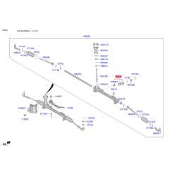 Упор (подпятник, пробка) регулировки рулевого механизма 57715-F2100 Mobis