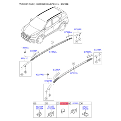 Кріплення молдинга даху ліве 87293-2W0003F Mobis