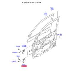 Петля боковой двери левая нижняя 79315-1C000 Mobis