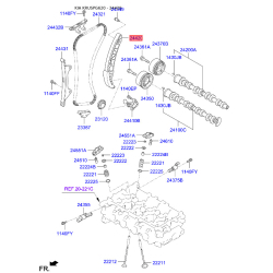 Планка успокоителя, цепь привода 24420-03010 Mobis