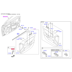 Блок кнопок стеклоподъёмника 93580-1R001 Mobis