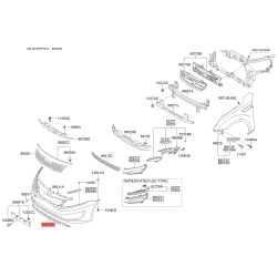 Спойлер 86591-2T200 Mobis