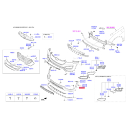 Накладка бампера нижня (губа) 86512-2W000 Mobis