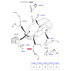 Датчик частоти обертання колеса (ABS) передній лівий 59810-C5100 Mobis