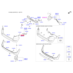 Кронштейн, буфер лівий 86677-D3000 Mobis