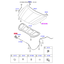 Замок капота 81130-4L300 Mobis