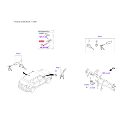 Ключ (заглушка) двери в брелок 81996-2W040 Mobis