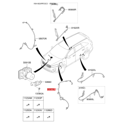Датчик частоти обертання колеса (ABS) передній лівий 95670-C5000 Mobis