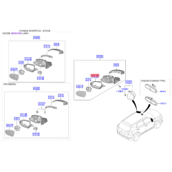 Накладка (кришка) зовнішнього дзеркала задня ліва 87615-D7010 Mobis