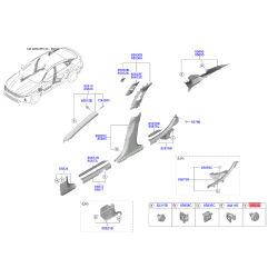 Кріплення килима підлоги 85849-3L000 Mobis