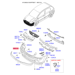 Бампер 86511-1C300 Mobis