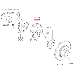 Захист (пильник, щит) поворотного кулака правий 51756-1R000 Mobis