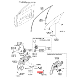 Ручка двери, внутреннее оснащение правая 82620-2F00087 Mobis