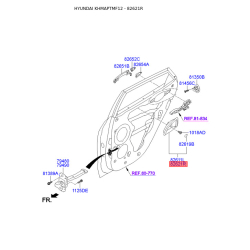 Ручка дверей, внутрішнє обладнання права 82621-2S0009P Mobis