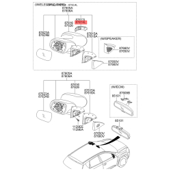 Повторитель поворотов на зеркале правый 87624-1H100 Mobis