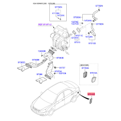 Решетка (клапан) багажника 97510-2F100 Mobis